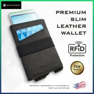 Arcanex Smart RFID Versatile Leather Wallet & Cardholder